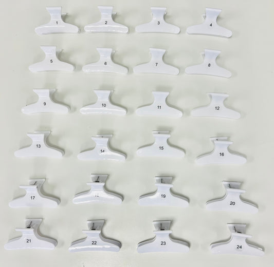 Numbered White Clamps (24)